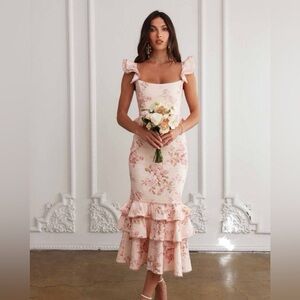 V. Chapman Violet Dress Peach Tapestry